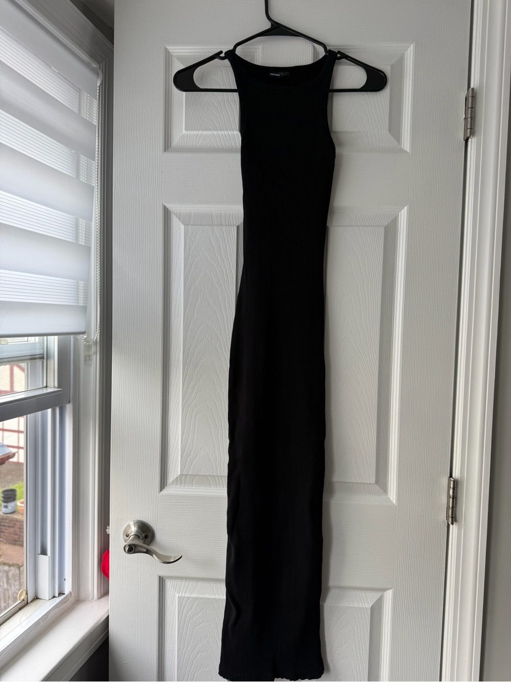 Bershka Black Sleeveless Maxi Dress - Ribbed Tank Silhouette
